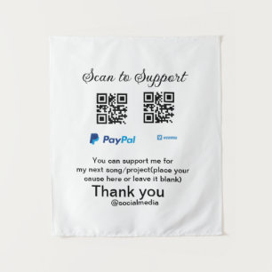 Tapete De Parede Dádiva virtual jar q r código doação de moeda PayP