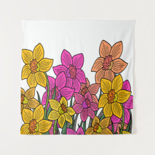 Tapete De Parede Daffodils Coloridos Flores Design