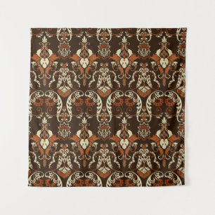 Tapete De Parede Damask Seamless vintage pattern. Floral textured