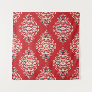 Tapete De Parede Damask Vintage: Floreish Seamless Pattern.