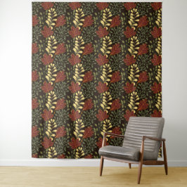 Tapete De Parede Dark red maple leaves floral pattern