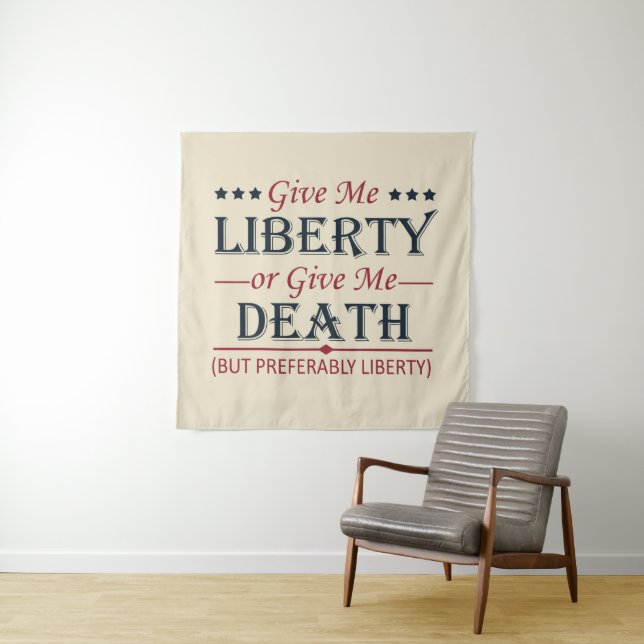 Tapete De Parede Dê-me Liberdade ou Morte 4 de Julho (In Situ)