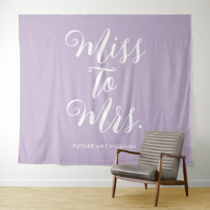 Tapete De Parede De Senhorita a Senhora Banner Moderno Lavanda Desp