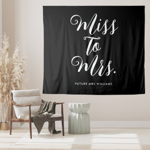 Tapete De Parede De Solteira a Sra Banner Moderno Simples Despedida