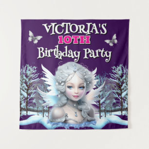 Tapete De Parede Decoração de aniversário de meninas fadas no país 