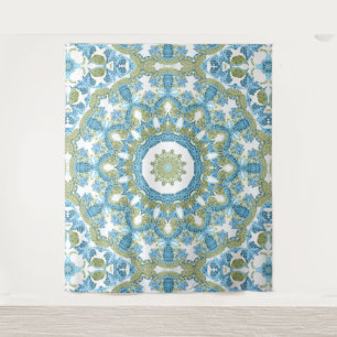 Tapete De Parede decoração de decoração de decoração branca azul or