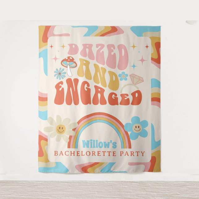 Tapete De Parede Decoração de Despedida de Solteira Desorientada e  (Frente)