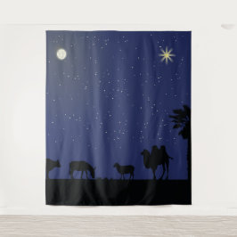 Tapete De Parede Decoração de fundo da cena de Natal ou peça teatra