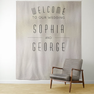 Tapete De Parede Decoração de Fundo de Casamento com Folha Metálica