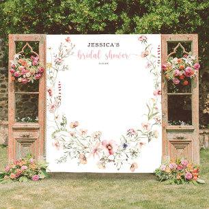 Tapete De Parede Decoração de Fundo de Casamento Rosa Flor Silvestr