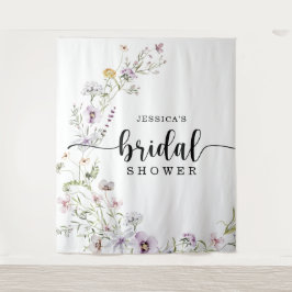 Tapete De Parede Decoração de Fundo de Chá de Noiva com Flores Silv