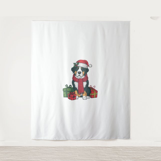 Tapete De Parede Decoração do Partido Xmas Cães da Grande Montanha  (Frente)