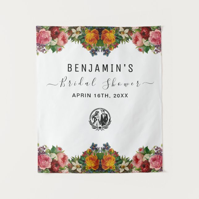 Tapete De Parede Decoração Personalizada de Photo Booth para Chá de (Frente)