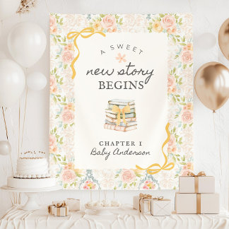 Tapete De Parede Decorações para Chá de Bebê New Story, Novo Capítu