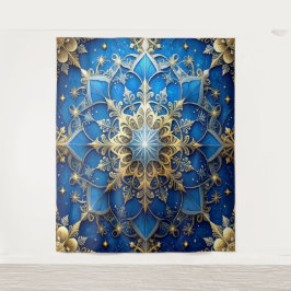 Tapete De Parede Decorative Blue Gold Holiday Backdrop