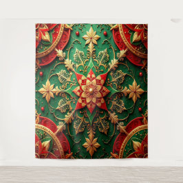Tapete De Parede Decorative Red Green Holiday Backdrop
