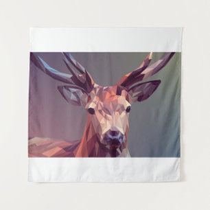 Tapete De Parede Deer Polygons Art Design Graphic Animal Stag Postc