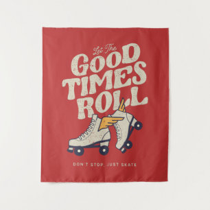 TAPETE DE PAREDE DEIXE OS BONS TEMPOS ROLAREM O SKATE ROLLER DE RET