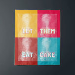 Tapete De Parede "Deixe-Os Comer Bolo": Marie Antoinette (pop art)<br><div class="desc">Sim, sabemos que ela provavelmente não disse, mas "Deixe-os comer bolo" é apenas uma citação Marie Antoinette icônica. A pop art, em cores brilhantes e corajosas (vermelho, rosa, lacrimejo e ouro amarelo), rebenta num retrato antigo da Rainha única de França; o resultado é uma homenagem irônica a uma figura histórica...</div>