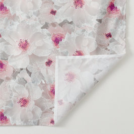 Tapete De Parede Delicar floral branco e rosa