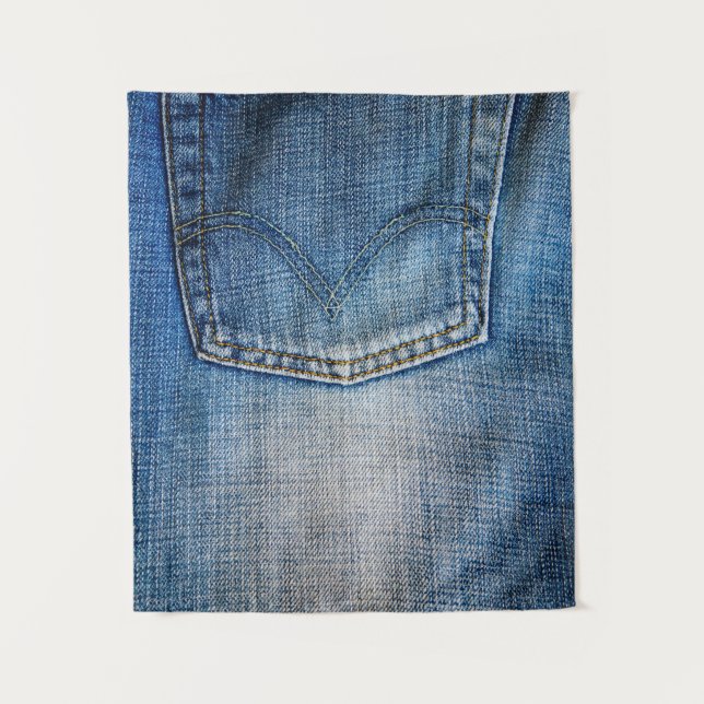 Tapete De Parede Denim azul (Frente)