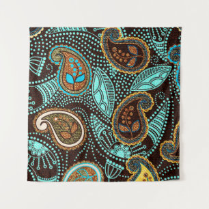 Tapete De Parede Denim Paisley: Padrão de Textura de Jeans Invisíve