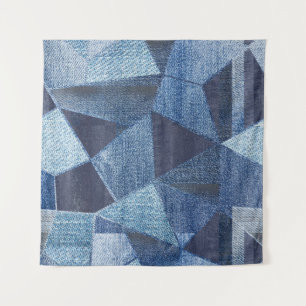 Tapete De Parede Denim Urban: Patchwork Disparada.