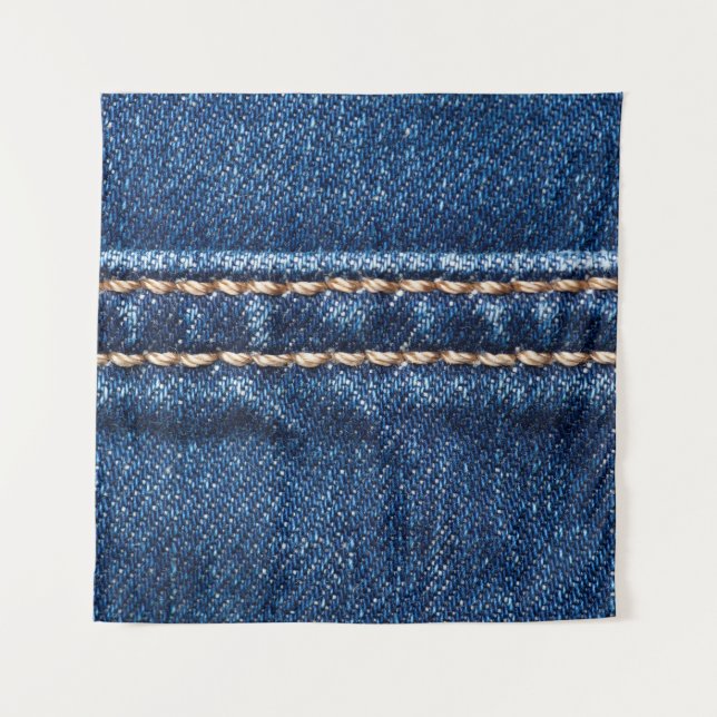 Tapete De Parede Densidade com títulos: a textura do jeans fechado. (Frente)