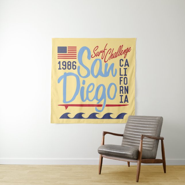 Tapete De Parede Desafio 1986 do surf de San Diego (In Situ (Horizontal))