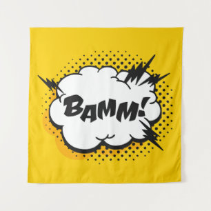 Tapete De Parede Desenho da bolha de fala com pop art com texto. Ca