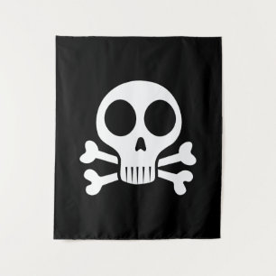 Tapete De Parede Desenho de Caveira Pirata