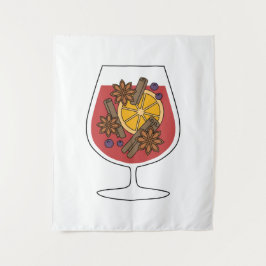 Tapete De Parede Desenho de xmas de vinho tinto