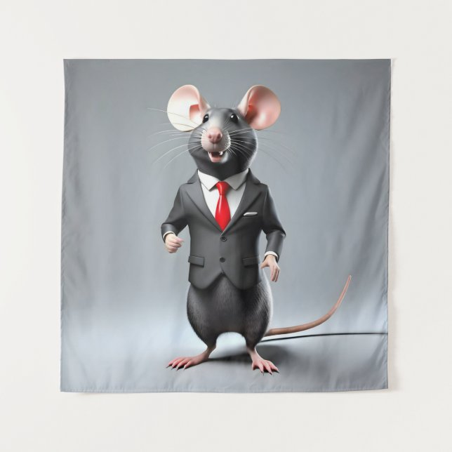 Tapete De Parede desenho do rato engraçado (Frente)