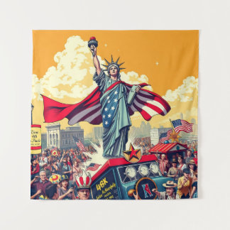 Tapete De Parede Desfile da Liberdade Patriótica - Vintage 4 de jul