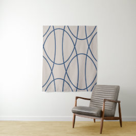 Tapete De Parede Design abstrato de curvas contemporâneas