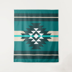 Tapete De Parede Design asteca de cor turquesa
