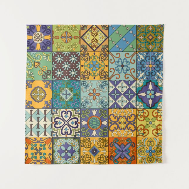 Tapete De Parede Design Azulejo de Talavera Português (Frente)