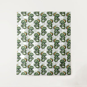 Tapete De Parede Design Cobra de padrão de fundo branco