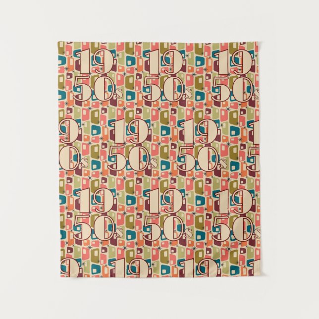 Tapete De Parede design da Década de 1950 (Frente)