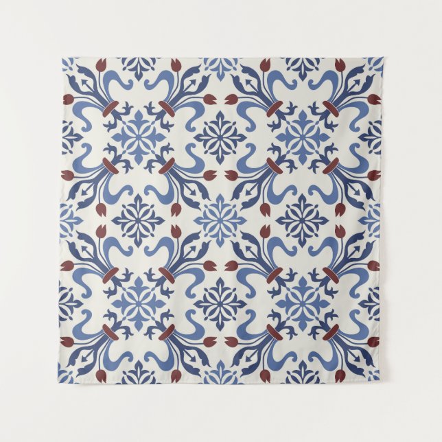 Tapete De Parede Design da Potência Majolica Damask (Frente)
