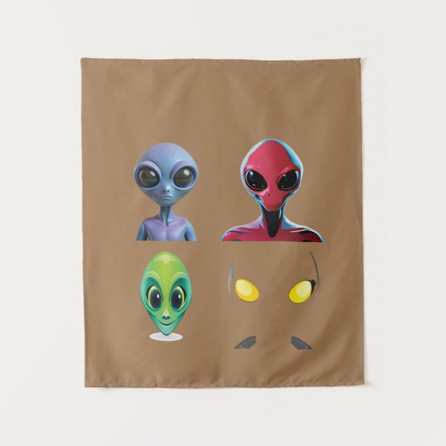 Tapete De Parede Design de Alienígena 3D exclusivo (Frente)