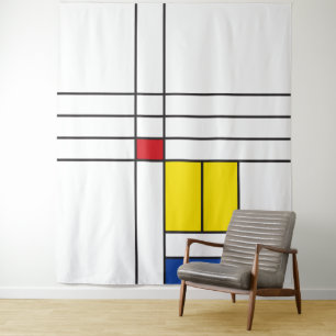 Tapete De Parede Design de Arte Moderna Mondrian II Minimalista De 
