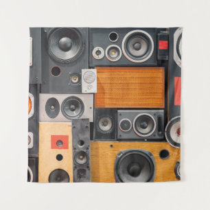 Tapete De Parede Design de Auto-falante de Música Retroativa