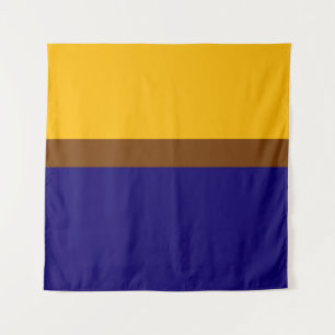 Tapete De Parede Design de Bloco de Cores Simples Azul Amarelo