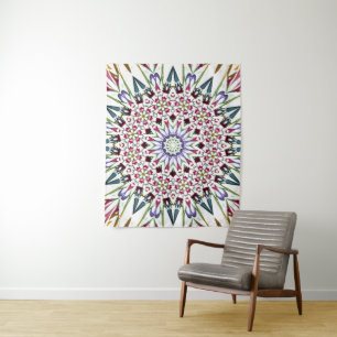 Tapete De Parede Design de flor colorida trippy