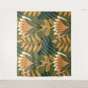 Tapete De Parede Design de Flor de Floresta Tropical