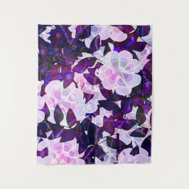 Tapete De Parede Design de Flor Rosa e Puro