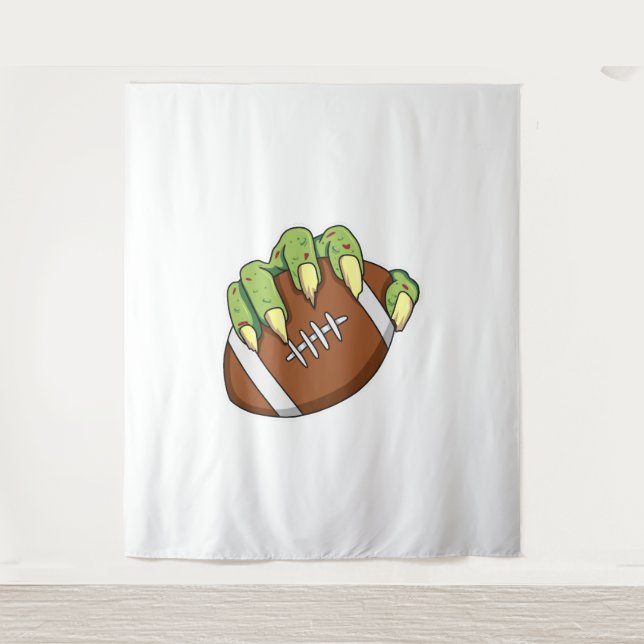 Tapete De Parede Design de futebol de Halloween para um fã de futeb (Frente)