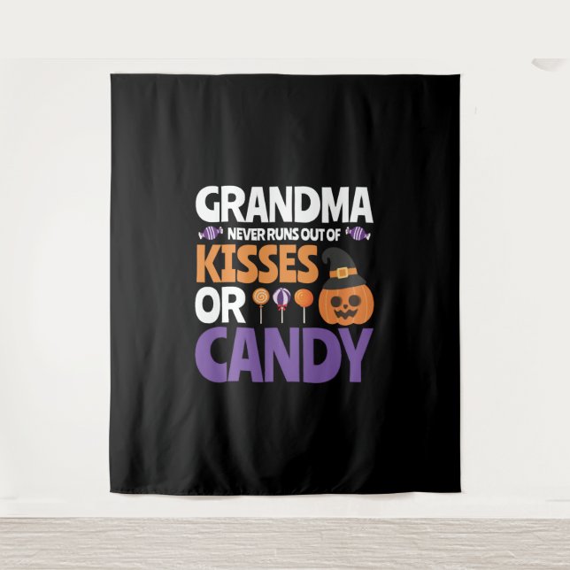 Tapete De Parede Design de Halloween para Vovó Amantes (Frente)