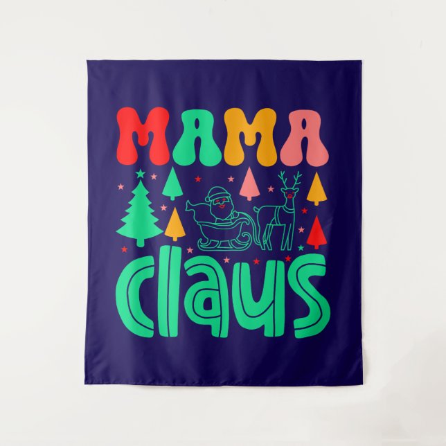 Tapete De Parede Design de Natal de Mama Claus-60097 (Frente)